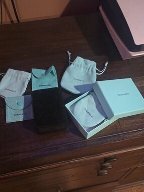 Tiffany & Co. Light Blue Jewelry Box and Pouches
